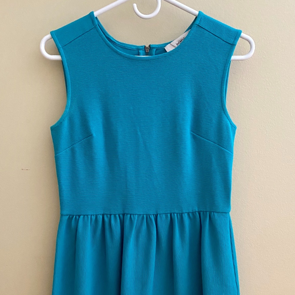 Loft teal Dres size 0 (fits like a size 4)